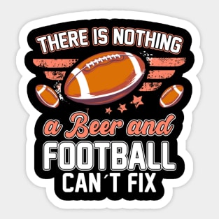 Football And Beer Sticker